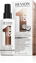 Carica l'immagine nel visualizzatore di Gallery, Revlon All in One Coconut Hair Treatment Spray senza Risciacquo, Trattamento Capelli, 150 ml