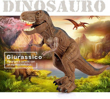 Carica l'immagine nel visualizzatore di Gallery, Baztoy Dinosauro Telecomandato Giocattolo - Giochi Animali T Rex Drago Gadget con funzione Spruzzare e Suoni per Bambini Educativi Compleanno Natale Regali Ragazzi Ragazze 3 4 5 6 7 8 9 10 11 12 Anni Marrone
