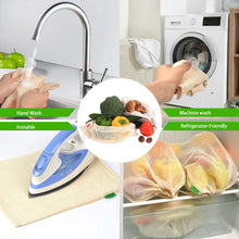 Carica l&#39;immagine nel visualizzatore di Gallery, Viedouce Sacchetti Riutilizzabili per Frutta,Riutilizzabili Borse per Verdura,Borse per Prodotti Riutilizzabili,Sacchetti per Alimentari in Cotone Organico,Lavabile &amp; Eco Friendly (8 Pezzi)