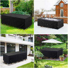 Carica l'immagine nel visualizzatore di Gallery, Coperture per Mobili da Giardino,210D Oxford Copritavolo Tavolo da Esterno Copritavolo Esterno Impermeabile,Impermeabile Anti-UV Antivento Copertura da Tavolo da Giardino,200*160*70