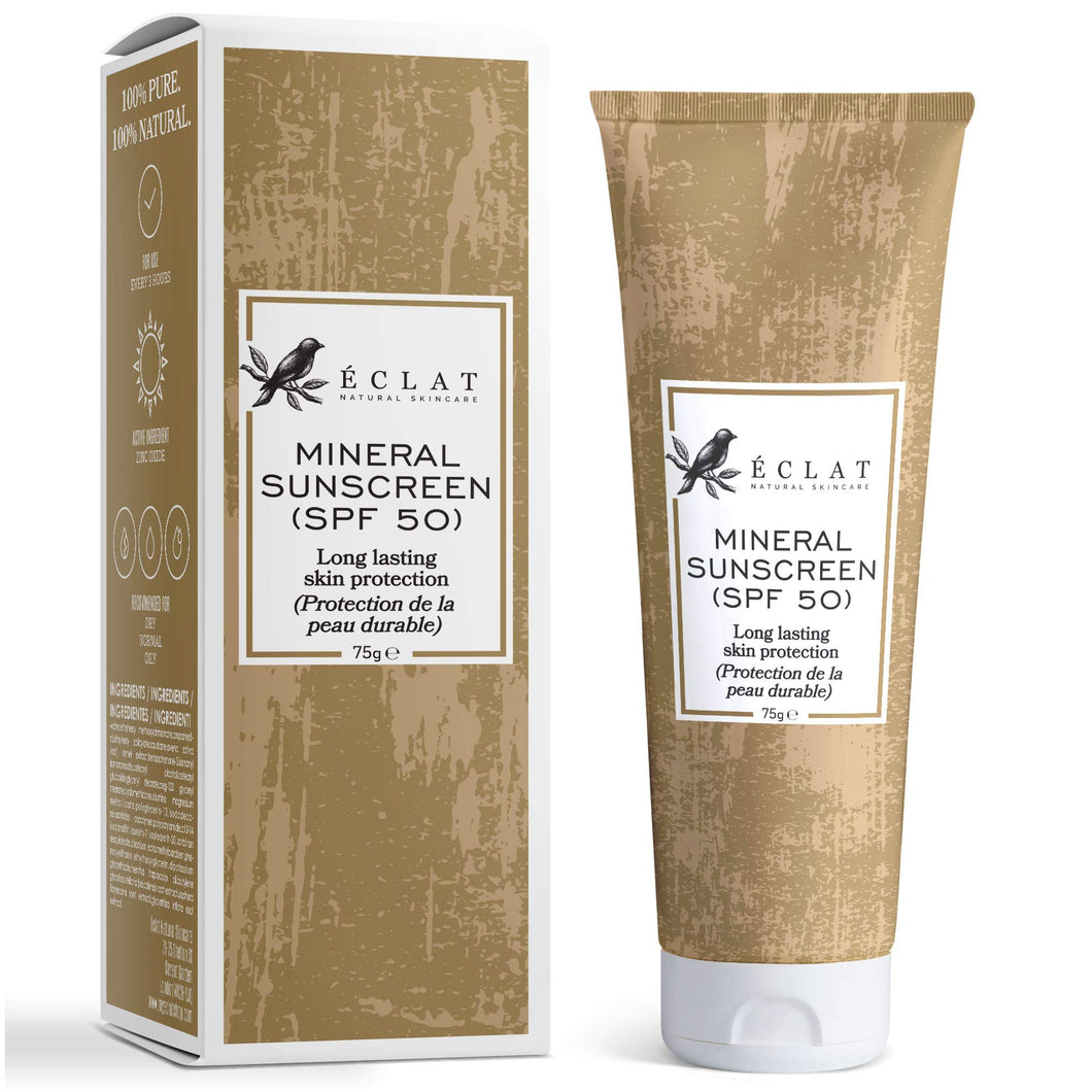 Crema Solare Minerali SPF 50 Eclat - Mineral Sunscreen Standart - Ilgrandebazar