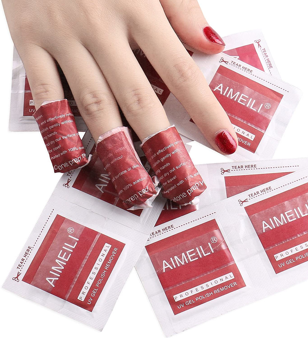 AIMEILI Salviettine Levasmalto Gel Rimuovi Smalto Semipermanente per Smalto in Gel - 200 Pezzi