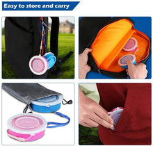Carica l'immagine nel visualizzatore di Gallery, Ruesious 2*Tazza Pieghevole Retrattile Portabile a Livello Alimentare Senza BPA Silicone Outdoor Tazza per Viaggio, Campeggio, Escursionismo e al Lavoro. Risparmio Spazio. (Blu e Rossa)