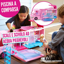 Carica l&#39;immagine nel visualizzatore di Gallery, Barbie FBR34 Camper dei Sogni per Bambole con Piscina, Bagno, Cucina e Tanti Accessori, Giocattolo per Bambini 3 + Anni,