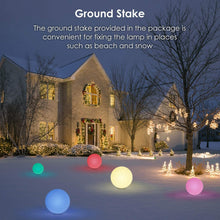 Carica l&#39;immagine nel visualizzatore di Gallery, Albrillo RGB Luci Solari Esterno - LED Lampada Solare Esterno Diametro 40 cm con Telecomando, 8 Colori Regolabili, USB Ricaricabile, IP68 Impermeabile, Lampada Sfera Giardino per Piscina, Spiaggia 40CM