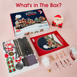 CubicFun Puzzle 3D Trenino Natale con Luci e Suoni per Natale Decorazioni Trenino Albero di Natale Decorazioni Casa Regali Natale per Bambini e Adulti, 218 Pezzi
