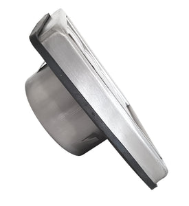 Griglia di ventilazione in acciaio inox, rettangolare, con DN 100, Argento - Ilgrandebazar