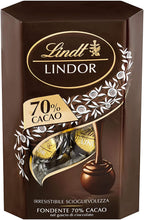 Carica l&#39;immagine nel visualizzatore di Gallery, Lindt Cornet Lindor 70% Cacao, Circa 16 Praline, 200g