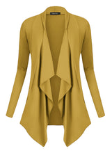 Carica l&#39;immagine nel visualizzatore di Gallery, Urban GoCo Donna Cardigan Drappeggiato Aperto Davanti a Maniche Lunghe e... - Ilgrandebazar