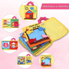 Carica l'immagine nel visualizzatore di Gallery, Herefun Libro di Stoffa per Bambini, Libro Interattivo Montessori Busy Board per Bambini, Tavola attività Bambino Cognition Libro Giocattoli Educativi per Bambino con Chiusura Lampo, Bottone