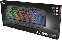 Carica l&#39;immagine nel visualizzatore di Gallery, Trust Gaming GXT 830-RW Avonn Tastiera da Gioco Illuminata, Nero [Layout Italiano]