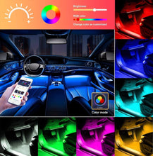 Carica l&#39;immagine nel visualizzatore di Gallery, Striscia LED Auto con APP, Govee Luci LED Interne per Auto con 48 LEDs 9 Colori Multicolore Impermeabile, Musica sotto il cruscotto Kit di illuminazione, Controllo APP, DC 12V