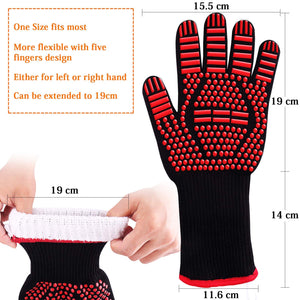 Mingco Guanti Barbecue, Guanti Ignifughi, Guanti da Forno, Resistenza al... - Ilgrandebazar