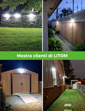 Carica l&#39;immagine nel visualizzatore di Gallery, Luce Solare LED Sensore di Movimento, Lampada 300 LED, IP67 2 PEZZO - Ilgrandebazar