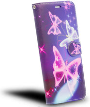 Carica l&#39;immagine nel visualizzatore di Gallery, Custodia per Samsung Galaxy S10 Plus, custodia a portafoglio ultrasottile in pelle + TPU con slot per carte di credito [funzione cavalletto] [chiusura magnetica] (Galaxy S10 Plus, farfalla blu libro)