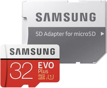 Carica l'immagine nel visualizzatore di Gallery, Samsung MB-MC32GA EVO Plus Scheda microSD da 32 GB, UHS-I U1, fino a 95 MB/s, con Adattatore SD, Rosso/Grigio