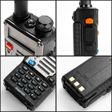 Carica l&#39;immagine nel visualizzatore di Gallery, BaoFeng UV-5R Plus 2M/70cm 136-174/400-480 - Walkie-Talkie Standard, Nero - Ilgrandebazar