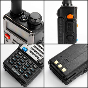 BaoFeng UV-5R Plus 2M/70cm 136-174/400-480 - Walkie-Talkie Standard, Nero - Ilgrandebazar