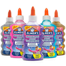 Carica l&#39;immagine nel visualizzatore di Gallery, ELMER’S Colla Glitterata, Lavabile e Adatta ai Bambini, Ottima per Realizzare Slime, 5 x 177 ml, Multicolore (Oro, Blu, Rosa, Viola e Argento)