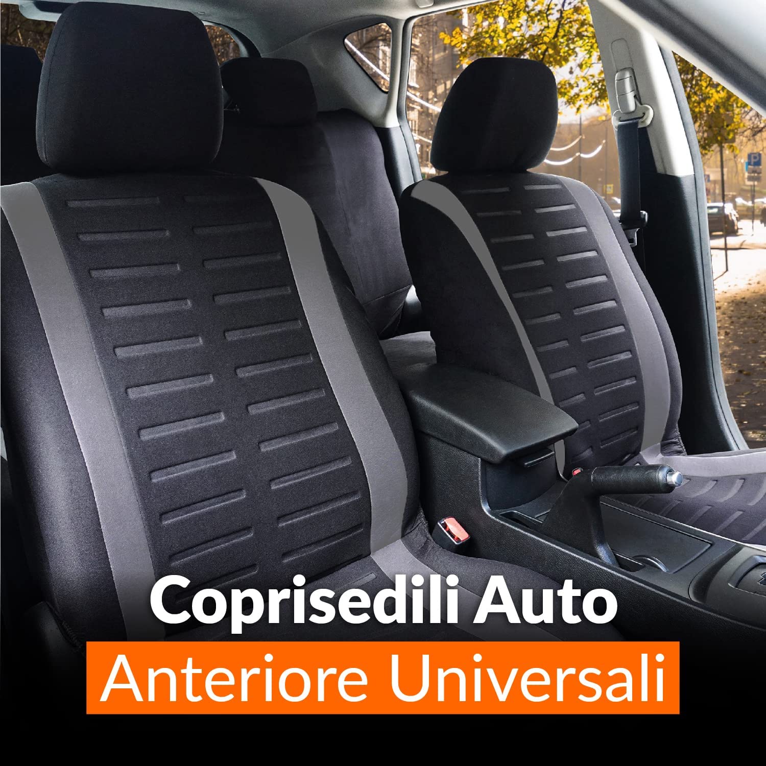 Upgrade4cars Coprisedili Auto Anteriore Universali Nero Blu