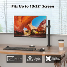 Carica l'immagine nel visualizzatore di Gallery, BONTEC Braccio Monitor Singolo per Schermo LED LCD da 13 a 32 Pollici, Ergonomica Inclinazione e Rotazione Braccio Monitor Scrivania con Morsetto, Dimensioni VESA: 75x75-100x100 mm
