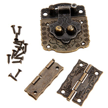 Carica l&#39;immagine nel visualizzatore di Gallery, Scatola decorativa in legno antigraffio Hasp Latch Lock con mini... - Ilgrandebazar