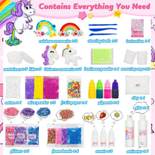 Carica l&#39;immagine nel visualizzatore di Gallery, Dookey Slime Unicorno Kit, Laboratorio Slime per Bambine Slime Forniture Include Argilla, Glitter, Fette di Frutta, Magical Craft Fai da Te Set di Slime Fatto in Casa (43 Pezzi)