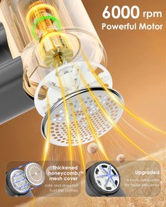Dreamhigh® Electric Lint Shaver, 2 in 1 Togli Pelucchi Elettrico con Spazzola per Pelucchi, Ricaricabile Leva Pelucchi Elettronico con Display LED, 3 Velocità Testa a 6 Lame (Nero)