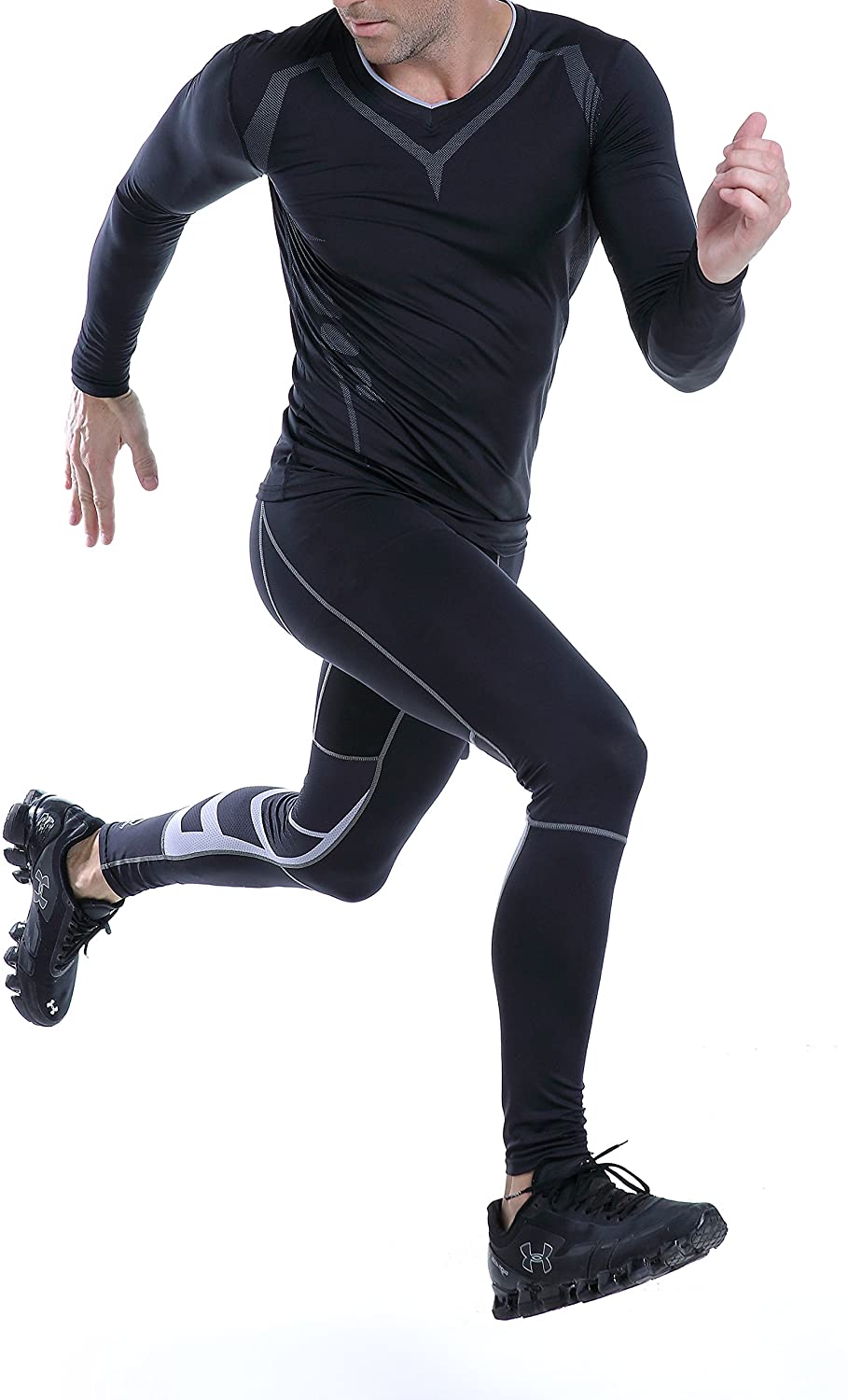 Calzamaglia Running Leggings Uomo Sportivi A Compressione