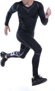 AMZSPORT di Sport degli Uomo Compressione calzamaglia Baselayer Pantaloni leggings sportivi