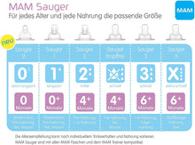 Carica l'immagine nel visualizzatore di Gallery, MAM 99964100 - Set di 4 tettarelle, misura X – Istruzioni in lingua straniera