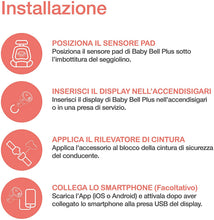 Carica l'immagine nel visualizzatore di Gallery, Dispositivo anti abbandono Steelmate Baby Bell Plus | universale 100% auto | espandibile | funziona anche senza smartphone nero 1 Unità (Confezione da 1)