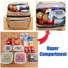 Carica l&#39;immagine nel visualizzatore di Gallery, Borsa Termica Pranzo, Luxuvee Porta Pranzo Grande capacità 14L Cachi - Ilgrandebazar