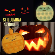 Carica l'immagine nel visualizzatore di Gallery, MIPEU Set 2pz Push Pop it Portachiavi Bubble Sensory Fidget Toy Mini Giocattoli a Bolle Fosforescenti per Autismo Sensoriale Educativo Antistress Sollievo Ansia, Bambini Adulti (Teschio-Zucca)