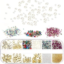 Carica l&#39;immagine nel visualizzatore di Gallery, Mwoot Gemme per Unghie, Pietre, 3 Scatole Set di Strass (900 Pezzi) per Accessori per chiodo Arte