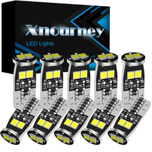 Carica l'immagine nel visualizzatore di Gallery, Xnourney 194 Lampadine LED, 168 501 W5W T10 Lampadine LED per Auto Cupola Mappa Porta di Cortesia Tronco Parcheggio Targa Luci,6500K Bianco 12V (Confezione da 10)