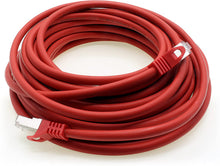 Carica l'immagine nel visualizzatore di Gallery, 1aTTack.de 0,25m - Rosso - 1 Pezzo - Cat.7 Cavi di Rete CAT7-10000 MBit/s S-FTP Doppia schermatura PIMF 600MHz 4x2xAWG26 / 7 CU Rame Non Contiene alogeni Compatibile con CAT5e CAT6 Cat 6a Cat8