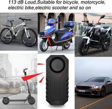 Carica l&#39;immagine nel visualizzatore di Gallery, Allarme bicicletta KINOEE, antifurto senza fili Allarme antifurto per bici Moto Mobilità auto Scooter Veicoli Finestrino, 113db Super rumoroso e impermeabile (telecomando incluso)