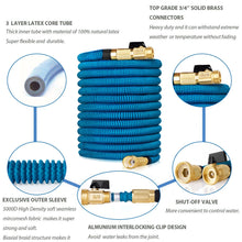 Carica l&#39;immagine nel visualizzatore di Gallery, hblife Tubo da Giardino espandibile in Poliestere, con Doppio Nucleo 23m, blu - Ilgrandebazar