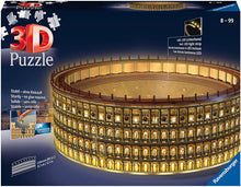 Carica l'immagine nel visualizzatore di Gallery, Ravensburger 11148 Colosseo Night Edition 3D Puzzle, 216 Pezzi Multicolore, Età Raccomandata 10+, Dimensioni Finali 32 x 26 x 10 cm