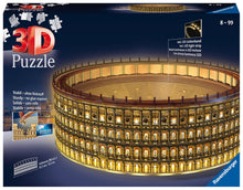 Carica l'immagine nel visualizzatore di Gallery, Ravensburger 11148 Colosseo Night Edition 3D Puzzle, 216 Pezzi Multicolore, Età Raccomandata 10+, Dimensioni Finali 32 x 26 x 10 cm