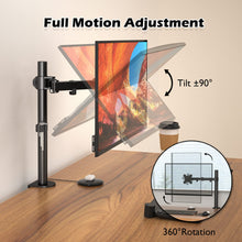 Carica l'immagine nel visualizzatore di Gallery, BONTEC Braccio Monitor Singolo per Schermo LED LCD da 13 a 32 Pollici, Ergonomica Inclinazione e Rotazione Braccio Monitor Scrivania con Morsetto, Dimensioni VESA: 75x75-100x100 mm