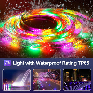 10M Bluetooth Striscia LED Musicale 5050 RGB Impermeabile IP65 SMD,... - Ilgrandebazar