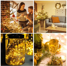Carica l&#39;immagine nel visualizzatore di Gallery, Kolpop Stringa Luci LED a Batteria [4 Pezzi], Catena Luminosa 5m 50 LED con Filo Rame Ghirlanda Luminosa Lucine LED Decorative per Camere da Letto Giardino Casa Feste Natale Matrimonio (Bianco Caldo)