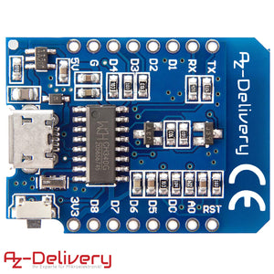 AZDelivery 3 x D1 mini con NodeMCU ESP8266-12E, 100% compatibile 3x Mini - Ilgrandebazar