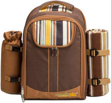 Carica l'immagine nel visualizzatore di Gallery, apollo walker Borsa frigo APOLLOWALKER 4 Person Picnic Backpack Hamper con Set di stoviglie e Coperta