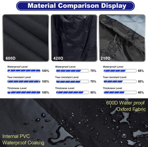 Sotor Copertura Barbecue Impermeabile(152x75x124cm), Copri Barbecue Doppi Strati Tessuto 600D Oxford con Rivestimento PVC Anti-UV Prova di Strappo Coperchio Griglia per Weber, Char Broil, Brinkmann