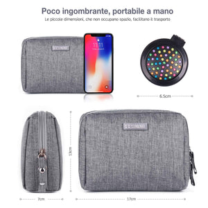 Icnow Mini Trousse,Trousse Make up Viaggio Impermeabile Borsa Trucchi Grigio - Ilgrandebazar