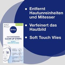Carica l'immagine nel visualizzatore di Gallery, Nivea, Clear-Up Strips viso, per la rimozione di punti neri e impurità, 6 pz, 4 x naso e 2 x fronte [Tedesco]