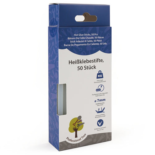 ProffessionalTree ® 50 Bastoncini per Pistola di 7 x 150 mm, Trasparente - Ilgrandebazar